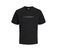 JJ REBEL Jrebrocky Logo Tee SS Crew Neck, Nero, L Uomo