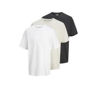 JJ REBEL Jrebrocky Tee SS Crew Neck 3 Pack MP, Nero, M (Pacco da 3) Uomo