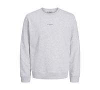 JJ REBEL Jrebruben Sweat Crew Neck, Melange Bianco, L