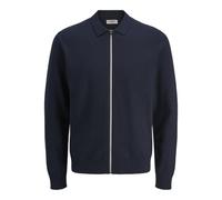 JJ rebel Knit Full Jrebcallum-Polo con Zip Intera, Sky Captain, XS Uomo