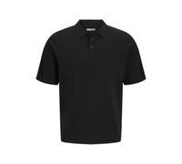JJ REBEL Knit Jrebcallum-Polo a Maglia SS, Nero, L Uomo