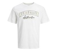 JJ REBEL Jrebnewyork Tee SS Crew Neck SN T-Shirt, Bianco, M Uomo