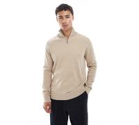 JJ Rebel - Maglione beige con zip corta-Neutro XXL