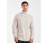 JJ Rebel - Maglione con collo alto a trecce beige-Neutro XS