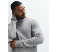 JJ Rebel - Maglione girocollo strutturato grigio chiaro XS