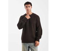 JJ Rebel - Maglione testurizzato marrone oversize XS