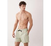 JJ Rebel - Pantaloncini da bagno verdi con stampa a tema surf-Verde 2XL