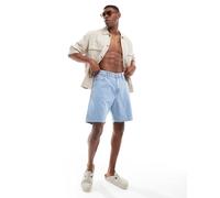 JJ Rebel - Pantaloncini di jeans ampi lavaggio azzurro-Blu XS