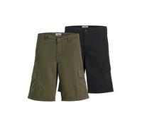 JJ Rebel Pantaloni cargo 'JREBCARLOS' verde scuro / nero Uomo JJ Rebel 33 verde scuro / nero