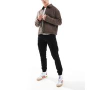 JJ Rebel - Pantaloni cargo neri stretti in fondo-Nero W32 L32