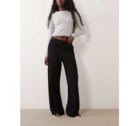 JJ Rebel pantaloni relaxed fit a vita alta neri-Nero S L32