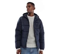 JJ Rebel - Piumino blu navy con cappuccio XXL