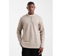JJ Rebel - Polo beige testurizzata a maniche lunghe-Neutro M
