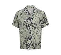JJ REBEL Shirt Jrebbloom Resort-Maglietta SS, Desert Sage, XL Uomo