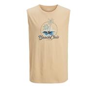 JJ REBEL Sleeveless Tee Jrebbill-Maglietta Senza Maniche, Apricot Ice, M Uomo