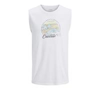 JJ REBEL Sleeveless Tee Jrebbill-Maglietta Senza Maniche, Bianco, XS Uomo