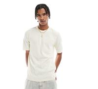 JJ Rebel - T-Shirt in maglia crema-Bianco XL