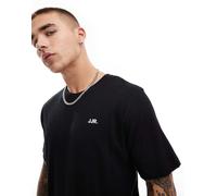JJ Rebel - T-shirt nera con logo piccolo sul petto-Nero S