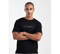 JJ Rebel - T-shirt oversize nera con logo sul davanti-Nero XL