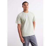 JJ Rebel - T-shirt oversize verde testurizzata a righe XS