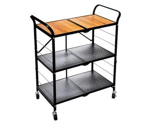 JJA 5five - Carrello pieghevole in metallo bambù