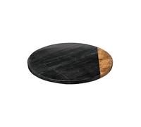 JJA Piatto girevole geometrico marmo nero mango 30 cm