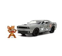 TOM JERRY Modello Auto DODGE CHALLENGER HELLCAT Figura Jerry 20cm 1/24 JADA