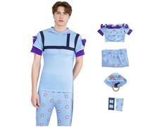 JJBA - Costume per cosplay, set completo con cappello, per Halloween e carnevale, colore blu, taglia L