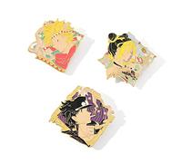 JJBA - Spilla smaltata a forma di anime JoJo, con Jotaro Jolyne Joseph, regalo di Natale per bambini, ragazze, adolescenti, donne, uomini, in metallo, senza pietre preziose, Smalto, pietra preziosa,