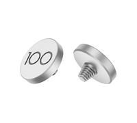 JJC 1Pezzo Pulsante di rilascio morbido compatibile con fotocamera digitale Leica Q3 43, Q3, Q2, pulsante di scatto a foro filettato piatto (100° anniversario argento)