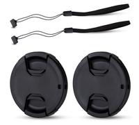JJC 2-Pack 40.5mm Front Lens Cap Cover with Deluxe Cap Keeper for Sony ZV1F ZV-1F ZV-E10 II ZVE10 A6000 A6100 A6300 A6400 A6500 A6700 A5100