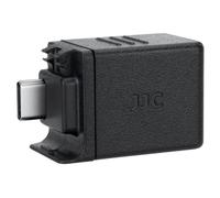 JJC Adattatore audio da 3,5 mm per DJI Osmo Action 4, interfaccia USB-C estesa e spina TRS per microfono audio per ricarica e ingresso microfono da 3,5 mm
