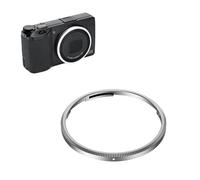 JJC Anello Decorativo in Metallo Compatibile con Fotocamera Ricoh GR IIIx GR3x, sostituisce Ricoh Original Ring o accessori GN-2 (Argento)