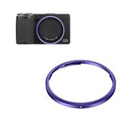 JJC Anello Decorativo in Metallo Compatibile con Fotocamera Ricoh GR IIIx GR3x, sostituisce Ricoh Original Ring o accessori GN-2 (Viola)