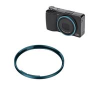 JJC Anello decorativo in metallo compatibile con fotocamera Ricoh GR IV GR4, sostituisce Ricoh Original Ring Cap GN-3 (blu)