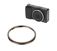 JJC Anello decorativo in metallo compatibile con fotocamera Ricoh GR IV GR4, sostituisce Ricoh Original Ring Cap GN-3 (grigio scuro)