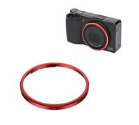 JJC Anello Decorativo in Metallo Compatibile con Ricoh GR IV GR4 Fotocamera, Sostituisce Ricoh Original Ring Cap GN-3 (Rosso)