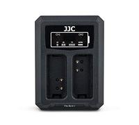 JJC Caricabatteria Doppio USB per Olympus PEN-F, E-P5, OM-D E-M1, OM-D E-M5, OM-D E-M5 Mark II Telecamere per Olympus BLN-1
