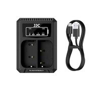 JJC Caricabatteria doppio USB Type-C compatibile con Olympus OM System OM-1 Mark II, OM-1, OM-3, BLX-1, sostituisce il caricabatterie originale Olympus BLX-1