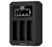 JJC Caricabatterie triplo con porta di tipo C per batteria Rioch DB-120, per caricabatterie Ricoh GR IV, sostituire per caricabatterie Ricoh BJ-12