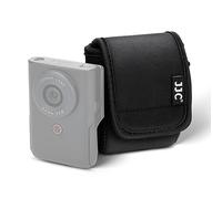 JJC Custodia compatta per fotocamera Canon PowerShot V10 Vlog, custodia da viaggio per fotocamera V10, morbida custodia protettiva in neoprene con tracolla regolabile e moschettone, Nero , Custodia