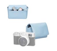 JJC Custodia morbida e compatta per fotocamera con chiusura magnetica, Blu, M, Pelle in microfibra