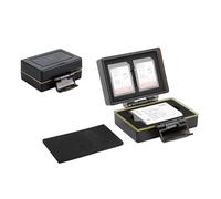 JJC Custodia multifunzione per scheda SD per fotocamera compatibile con Ricoh DB-110 per batteria Olympus LI-90B, 1 batteria + 2 custodie per schede SD, custodia personalizzata in EVA morbida per urti