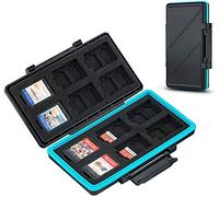 JJC Custodia per scheda di memoria impermeabile con 36 slot per 24 micro SD SDXC SDHC + 12 switch di gioco NS Card, porta schede di memoria custodia per il trasporto