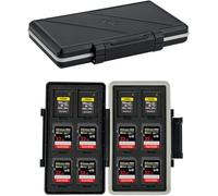 JJC Custodia per scheda di memoria impermeabile per SD SDXC SDHC x12 + scheda CFexpress tipo A x12, custodia per scheda di memoria, porta schede SD