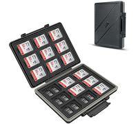 JJC Custodia per schede di memoria a 54 scomparti, impermeabile, per 36 Micro SD, SDXC, SDHC + 18 SD, SDXC, SDHC, anti-shock, custodia di archiviazione