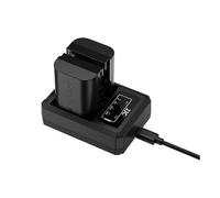 JJC DCH-E6TC Caricabatterie Doppio per Canon LP-E6 / LP-E6N