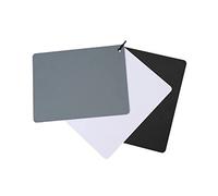 JJC GC-3 Kit Schede: Bianco, Grigio e Nero per Bilanciamento Colore