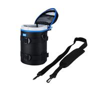 JJC Impermeabile Sacchetto per Lenti Deluxe con Tracolla Misura il Diametro Dell'obiettivo e l'altezza Inferiore a 110 x 190mm (4.3 x 7.5”) (Vedi Descrizione per la Compatibilità)