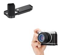JJC Impugnatura in metallo compatibile con fotocamera Fujifilm X-M5, sgancio rapido tipo Arca, foro da 1/4-20", migliora la sensazione manuale, nero